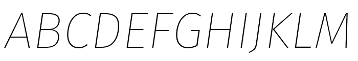 Trujillo Thin Italic Font UPPERCASE