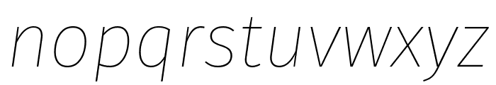 Trujillo Thin Italic Font LOWERCASE