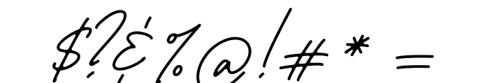Trully Signature Trial Font OTHER CHARS