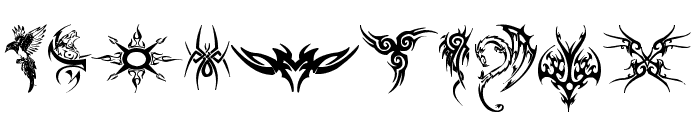 tribal tattoo font Font OTHER CHARS