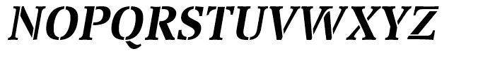 Transport Bold Italic Font UPPERCASE