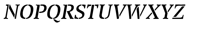 Transport Italic Font UPPERCASE