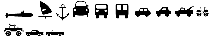 Transport Pi Font UPPERCASE
