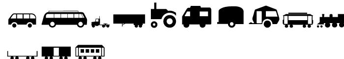 Transport Pi Font LOWERCASE