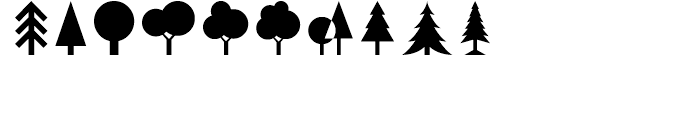 Tree Assortment Regular Font OTHER CHARS