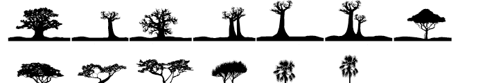 Trees of Africa Font UPPERCASE