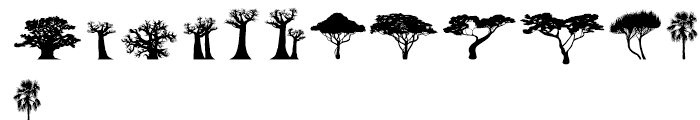 Trees of Africa Font LOWERCASE