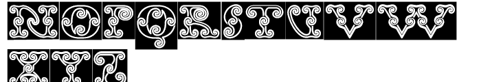 Tribal Spiral BA Regular Font UPPERCASE