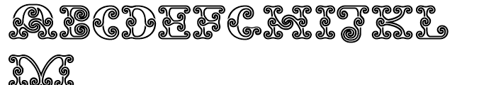 Tribal Spiral BA Regular Font LOWERCASE