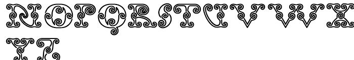 Tribal Spiral BA Regular Font LOWERCASE