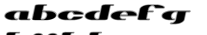 Trumen Outline Black Italic Font LOWERCASE