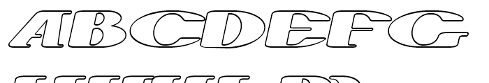 Trumen Outline Italic Font UPPERCASE
