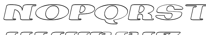 Trumen Outline Italic Font UPPERCASE