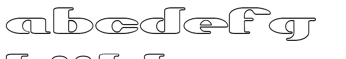 Trumen Outline Font LOWERCASE