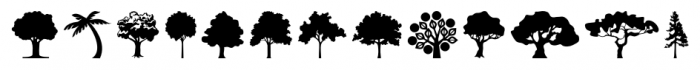 Tree Assortment Regular Font LOWERCASE