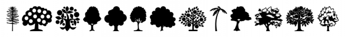 Tree Assortment Regular Font LOWERCASE