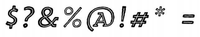 Trend Handmade Slab Five Italic Font OTHER CHARS