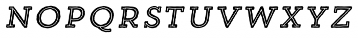 Trend Handmade Slab Five Italic Font UPPERCASE