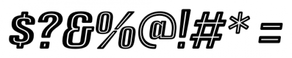 Triump Inline Black Italic Font OTHER CHARS