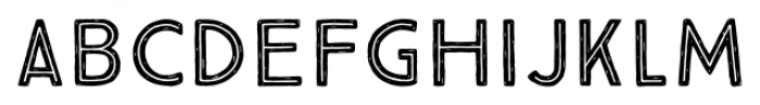 True North Rough Inline Font LOWERCASE
