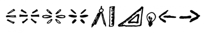 True Sketch Ornaments Font LOWERCASE