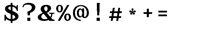 TRT Aigo Mono Bold Font OTHER CHARS