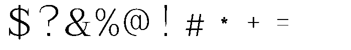 TRT Aigo Mono Light Font OTHER CHARS
