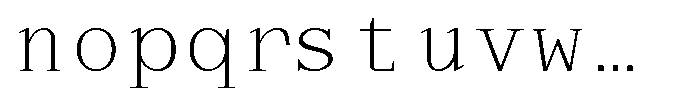 TRT Aigo Mono Light Font LOWERCASE