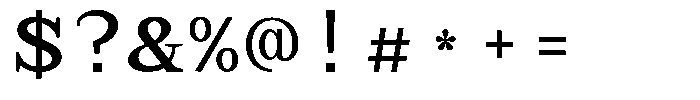 TRT Aigo Mono Semi Bold Font OTHER CHARS