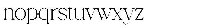 TRT Gateral Thin Font LOWERCASE