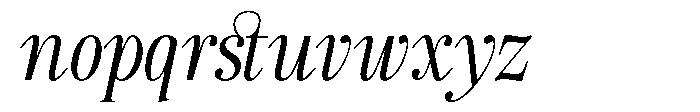 TRT Kingdom Heaven Italic Font LOWERCASE