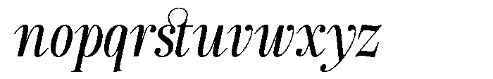 TRT Kingdom Heaven Medium Italic Font LOWERCASE