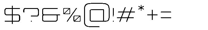 TRT Makron Thin Font OTHER CHARS