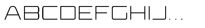 TRT Makron Thin Font UPPERCASE