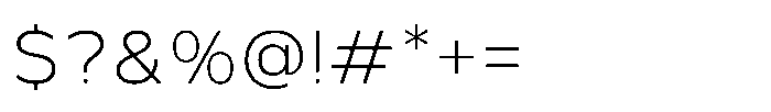 TRT Monexa Thin Font OTHER CHARS