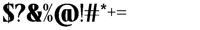 TRT Montero Bold Font OTHER CHARS