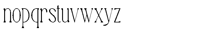 TRT Montero Thin Font LOWERCASE
