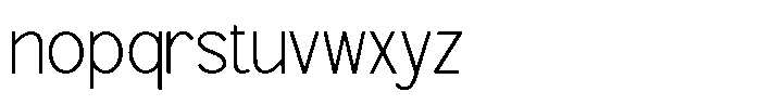 TRT Naron Extra Light Font LOWERCASE