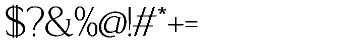 TRT Northem Extra Light Font OTHER CHARS