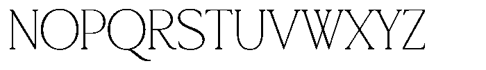 TRT Northem Thin Font UPPERCASE