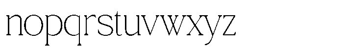 TRT Northem Thin Font LOWERCASE