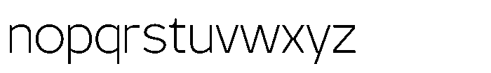 TRT Otilito Thin Font LOWERCASE