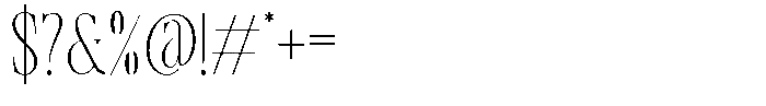 TRT Pachel Thin Font OTHER CHARS