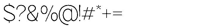 TRT Rusthic Thin Font OTHER CHARS