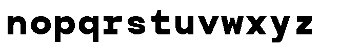 TRT Typeport Mono Bold Font LOWERCASE
