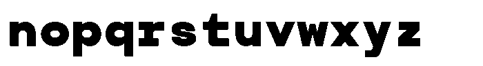 TRT Typeport Mono Extra Bold Font LOWERCASE