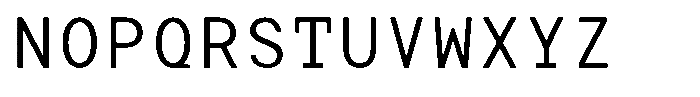 TRT Typeport Mono Light Font UPPERCASE