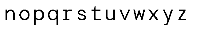 TRT Typeport Mono Light Font LOWERCASE