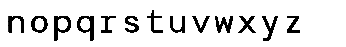 TRT Typeport Mono Regular Font LOWERCASE