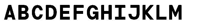 TRT Typeport Mono Semi Bold Font UPPERCASE